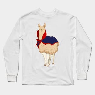 Cute Vampire Llama Halloween Funny Vampire-Llama Long Sleeve T-Shirt